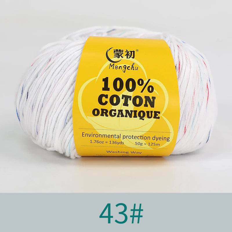 100% Cotton Yarn Super Soft Silk Crochet Cotton Thread 50g Hand Knitting Sweater Lanas Para Crochet