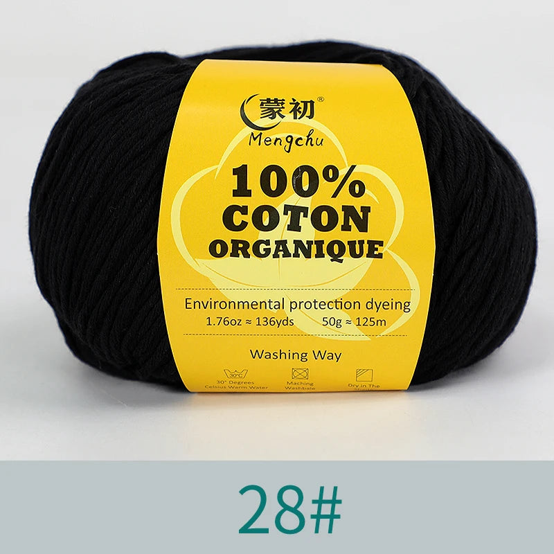 100% Cotton Yarn Super Soft Silk Crochet Cotton Thread 50g Hand Knitting Sweater Lanas Para Crochet