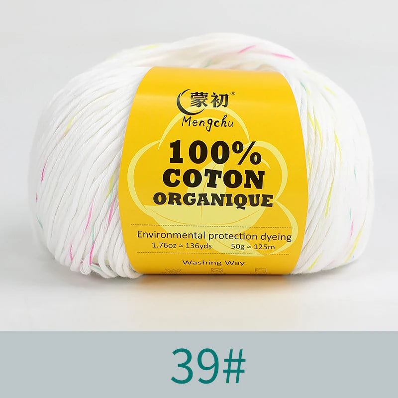 100% Cotton Yarn Super Soft Silk Crochet Cotton Thread 50g Hand Knitting Sweater Lanas Para Crochet