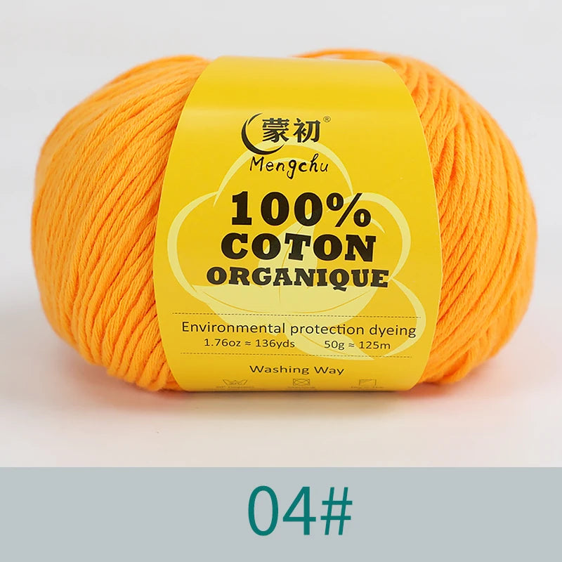 100% Cotton Yarn Super Soft Silk Crochet Cotton Thread 50g Hand Knitting Sweater Lanas Para Crochet
