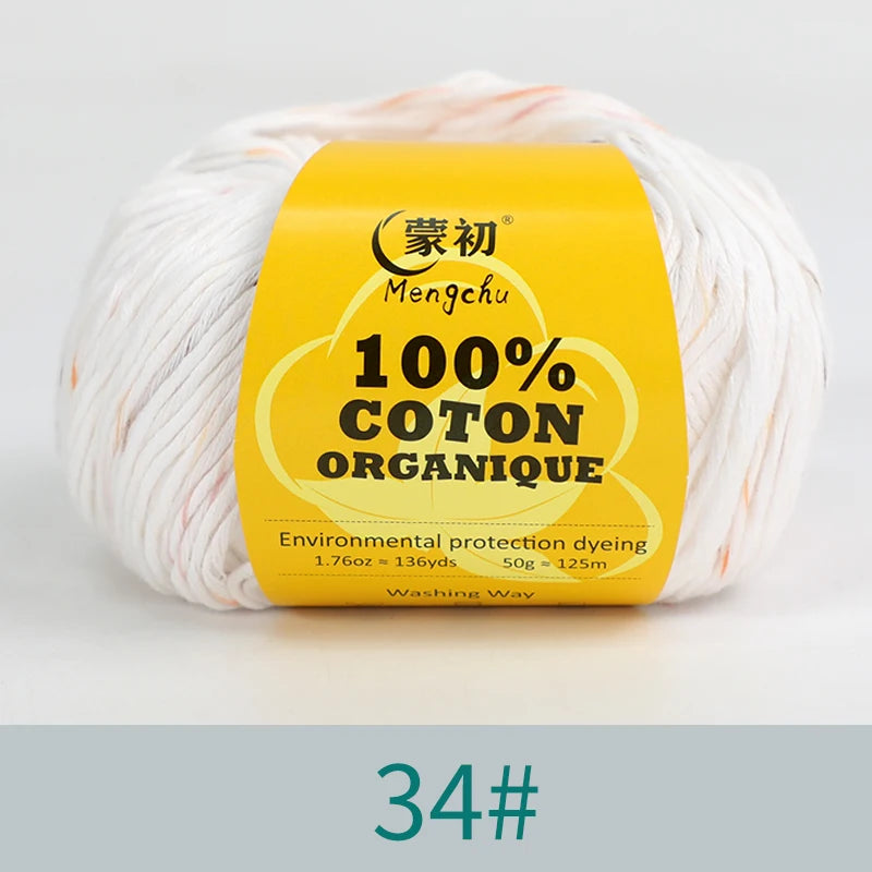 100% Cotton Yarn Super Soft Silk Crochet Cotton Thread 50g Hand Knitting Sweater Lanas Para Crochet