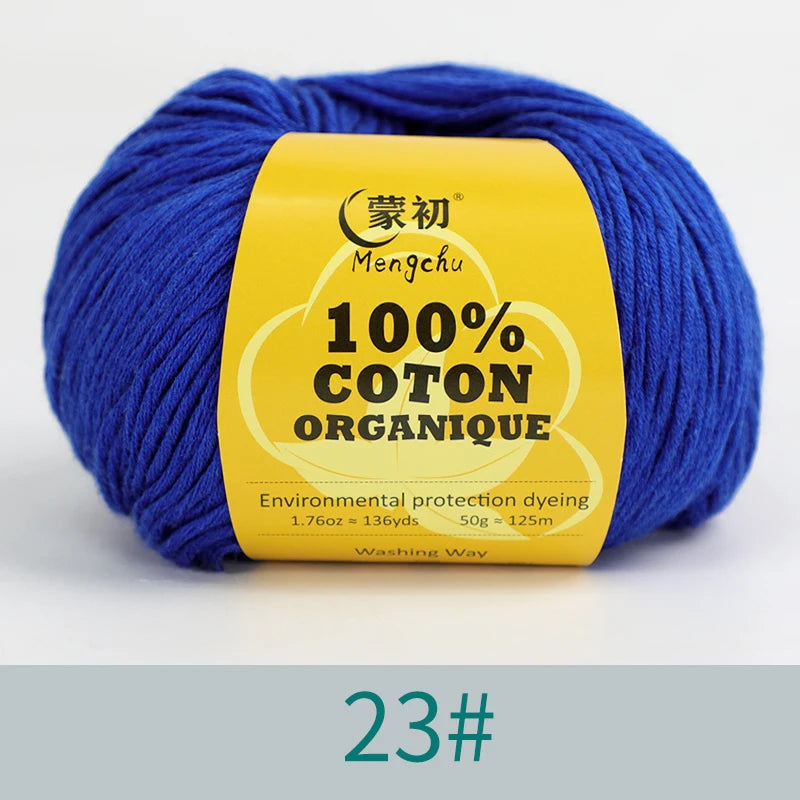 100% Cotton Yarn Super Soft Silk Crochet Cotton Thread 50g Hand Knitting Sweater Lanas Para Crochet