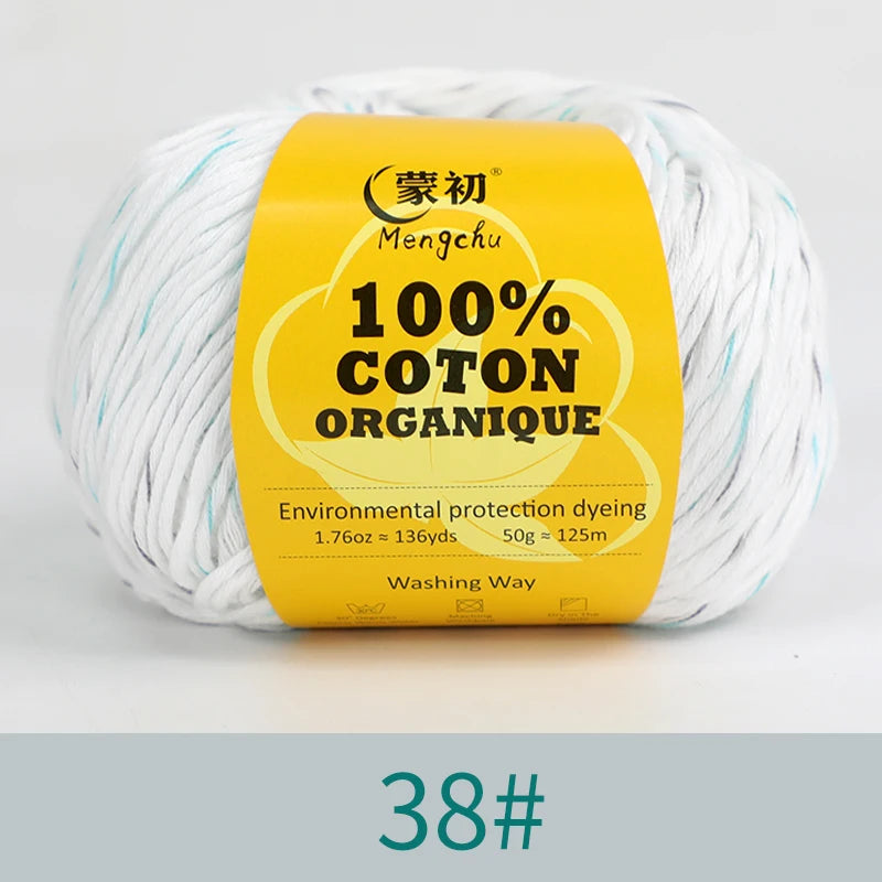 100% Cotton Yarn Super Soft Silk Crochet Cotton Thread 50g Hand Knitting Sweater Lanas Para Crochet