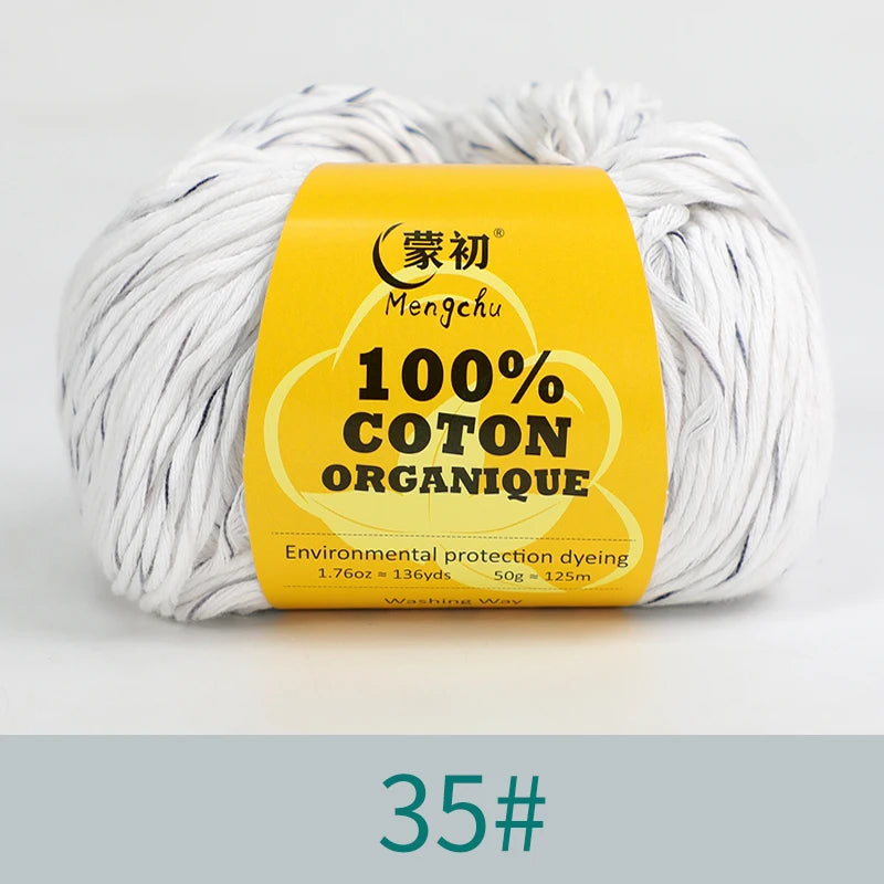 100% Cotton Yarn Super Soft Silk Crochet Cotton Thread 50g Hand Knitting Sweater Lanas Para Crochet