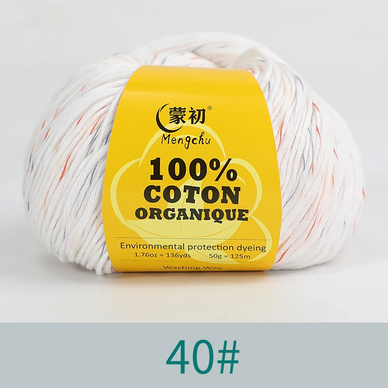 100% Cotton Yarn Super Soft Silk Crochet Cotton Thread 50g Hand Knitting Sweater Lanas Para Crochet