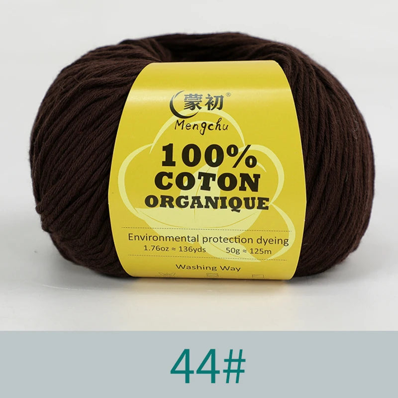 100% Cotton Yarn Super Soft Silk Crochet Cotton Thread 50g Hand Knitting Sweater Lanas Para Crochet