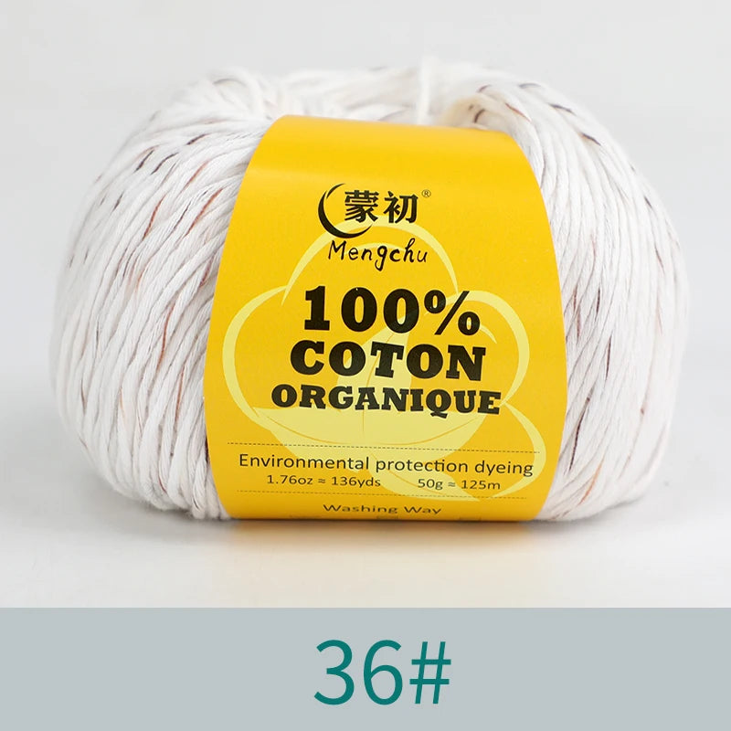 100% Cotton Yarn Super Soft Silk Crochet Cotton Thread 50g Hand Knitting Sweater Lanas Para Crochet