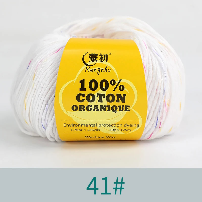 100% Cotton Yarn Super Soft Silk Crochet Cotton Thread 50g Hand Knitting Sweater Lanas Para Crochet