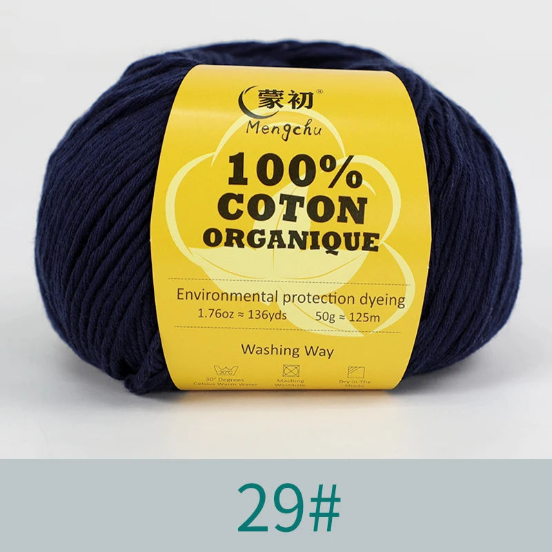 100% Cotton Yarn Super Soft Silk Crochet Cotton Thread 50g Hand Knitting Sweater Lanas Para Crochet