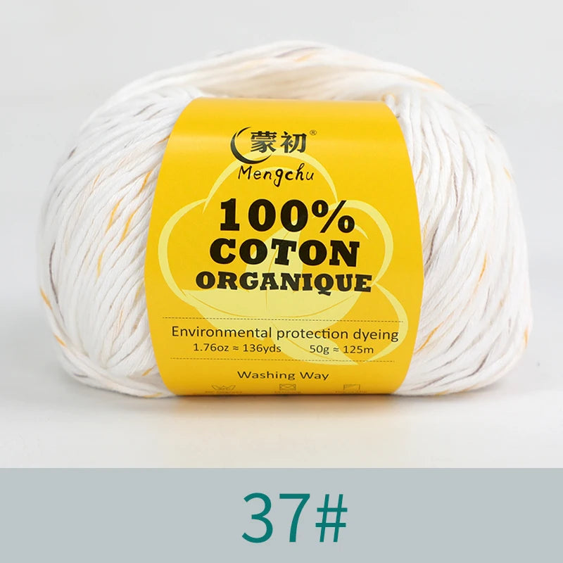 100% Cotton Yarn Super Soft Silk Crochet Cotton Thread 50g Hand Knitting Sweater Lanas Para Crochet
